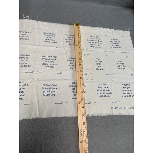 Easy As Pie Designs 2004 Quilting Fabric Panel with Inspirational Quotes - Picture 6 of 7